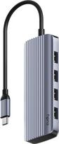 Cudy UH500 laptop dock/port replicator USB 3.2 Gen 1 (3.1 Gen 1) Type-C Grey, Silver