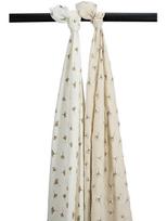 Marlinių (muslino) vystyklų komplektas, 2 vnt. 120x120, Meyco Baby (gingko offwhite, softsand)