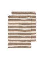 Marlinių (muslino) vystyklų komplektas, 2 vnt. 30x30, Meyco Baby (Stripe Taupe )