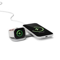 Epico UltraBase EF35 Qi2 (25W) MagSafe Compatible Foldable 2-in-1 Wireless Charger - Silver
