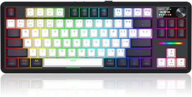 Klawiatura gamingowa Redragon Wildslash LCD Pro K746WB-RGB-PRO Redragon RPC bezprzewodowa mechaniczna podświetlana biało-czarna | K746WB-RGB-PRO | 6950376733252