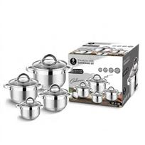 Extralink HOME POT 4-SET STAINLESS STEEL 1.9L, 2.7L, 3.6L, 6.1L SF-1132 Round Stainless steel