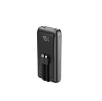Gembird PB20-PD20-LCD-01 Fast charging power bank with integrated cables, 20W, 20000 mAh, black