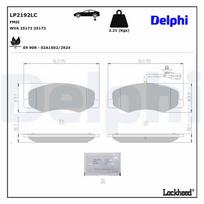 Stabdžių trinkelių rinkinys, diskinis stabdys DELPHI LP2192LC