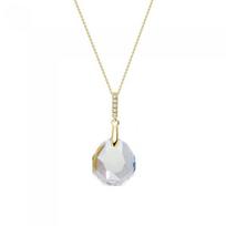 Kaklo papuošalas moterims DiamondSky "Calathea (Crystal Shimmer)" su Swarovski kristalais