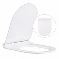 Unitazo dangtis WC nuimamas lėtai nusileidžiantis balta tualeto sėdynė universali patogi montuoti Slim Premium