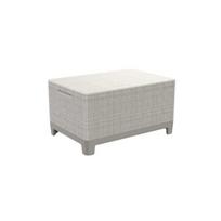 Lauko staliukas su daiktadėže Keter Scandi, 51.6x74.7x40 cm, pilkas/smėlio spalvos