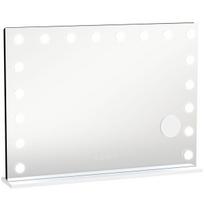 Kosmetinis veidrodis su LED apšvietimu, Bluetooth garsiakalbiu ir 10x didinimu baltas