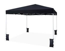Costway 290 x 290 cm išskleidžiamas paviljonas, reguliuojamo aukščio,juodas