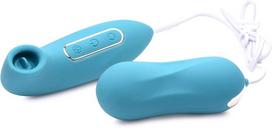 Vibratorius XR Brands Entwined daužantis kiaušinėlis ir laižantis klitorio stimuliatorius
