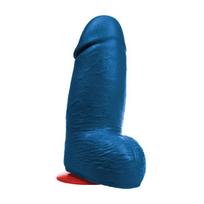 Realistiškas dildo „Dagr XL“ su sėklidėmis 21 cm mėlynas