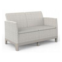 Dvivietė sodo sofa Keter Scandi Forma, 124.5x77.5x73 cm, smėlio spalvos