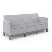 Trivietė sodo sofa Keter Scandi Forma, 180.2x77.5x73 cm, pilka