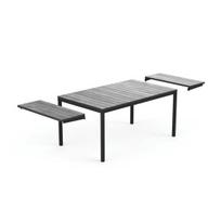 Prailginamas lauko stalas Keter Deco Porto Nova 160-240, 233x94x75 cm, pilkas/juodas
