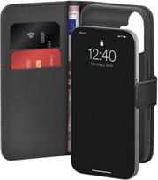 Telefono dėklas iPhone 17 juodas knygutės formos eko oda (PU) Puro