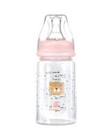 Stiklinis maitinimo buteliukas KikkaBoo Savanna Pink 120 ml BPA be dieglių