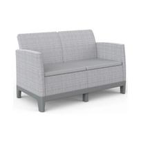 Dvivietė sodo sofa Keter Scandi Forma, 124.5×77.5×73 cm, pilka