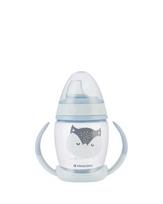 Gertuvė su snapeliu Kikka Boo Happy Face 200 ml, silikoninis snapelis, mėlyna