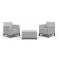 3-ų dalių lauko baldų komplektas Keter Scandi Forma Balcony Set, pilkas