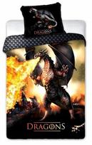 Faro vaikiškas patalynės komplektas Dragons 027, 140x200, 2 dalių