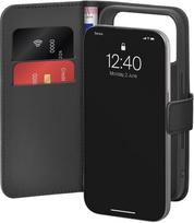 Telefono dėklas iPhone 17 Pro Max juodas atverčiamas eko oda (PU) Puro