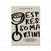 Klasikinio kokteilio Mojito Manhattan Espresso Martini Sienos meno drobės tapybos spaudiniai ir plakatai Abstrakčios nuotraukos svetainei 21x30cm No Framed raudona