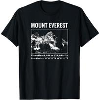 Mount Everest Himalayas Mountain Range T-Shirt S juoda