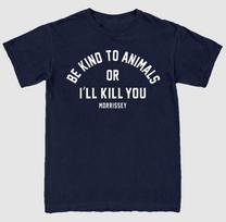 Morrissey Būk geras gyvūnams marškinėliai - Tamsiai mėlyni Dydis S-5XL Unisex T-shirt S