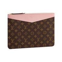 Louis Vuitton Daily Canvas And Leather Clutch 30 Women Clutch M62942 Gift Set(Basic Set+Box+Shopping Bag)