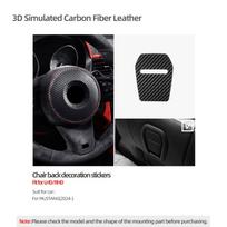 For Ford Mustang GT 2026- Made of Alcantara/Carbon Fiber Leather Seat Chair Back Trim Sticker Car Interior Tuning Accessories