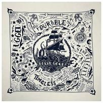 Nautical Print High Quality Hip Hop Cotton Square Scarf Men Bandana Scarf Headband Paisley Gifts For Boys/Girls gray