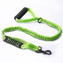 Heavy Duty Retractable Dog Leash Strong Nylon Rope Frog Clip Tactical Car Seat Compatible Reflective for Night Visibility Cats (Green,one size) žalia