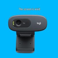 Logitech C270 HD USB Webcam with Microphone juoda spalva