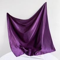90cm silk scarf faux silk satin headscarf dopamine square scarf women's headband solid color printed pleated scarf pleated 90*90cm
