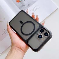 Magnetic Phone Case IPhone 14 15 16 Pro With Shockproof Full Coverage Soft TPU Skin Grip Stand Compatible Apple iPhone 17 Pro Max