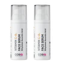 Cos-IQ 8% Vitamin C Face Serum for Glowing Skin 30ml x 2 Pack Radiant Complexion Dull Skin Formula For Men And Women