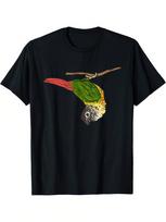 Green Cheek Conure Parrot BiQIAN Conure T-Shirt,100% Pure Cotton Short Sleeved Unisex T-Shirt M