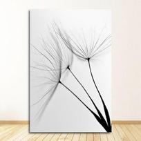 Sienų meno drobė Abstraktus paveikslas Šiaurės šalių kiaulpienės gėlė S ir spaudiniai Svetainė Skandinaviška juoda ir balta 21cm×30cm NoFrame
