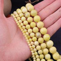 4–12 mm natūralaus citrininio nefrito akmens karoliukai papuošalams gaminti „pasidaryk pats“ apyrankės karoliai 4mm 93pcs geltona