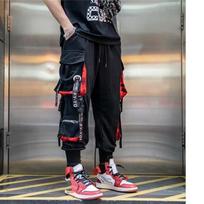 Kelnės Moterims Estetiškos Harem Kelnės Punk Kišenės Sportinės Kelnės Harajuku Femme Hiphop Kelnės Techwear Y2k Egirl Drabužiai S juoda