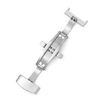 Classic Silver Watch Clasp Butterfly Buckle High Polished Stainless Steel 20mm sidabras