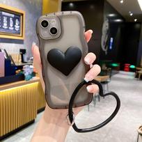 Applicable to Apple 14 mobile phone case, wavy edge love bracelet, iPhone15 soft case XR anti-drop soft case, protective case, tide. 7G/8G
