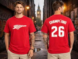 Arsenal marškinėliai Čempionai Gunners Patranka Šiaurės Londonas Futbolo marškinėliai 2026 Vasara Vyrams Moterims Gatvės stilius Y2K Per didelis Unisex T-shirt L