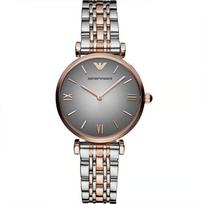 Emporio Armani AR1725 Ladies Watch Gianni T-Bar Two Tone 32mm ryškiai rožinė