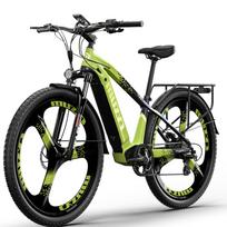 Cysum Speedy29 Elektrinis kalnų dviratis 29  ratai 500W Maksimalus greitis 35-40Km/h 48V 14Ah LG nuimama baterija Nuvažiuojamas atstumas 50-70KM Dvigubi diskiniai stabdžiai žalia