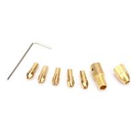 7 vnt. 0,5–3 mm elektrinio grąžto griebtuvas, mikro sraigtinis grąžtas, griebtuvas, įrankio adapteris (3,17 mm )