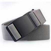 2018 Elastic Casual Belt with Duraflex Pom Buckle, Customizable Logo pilka spalva