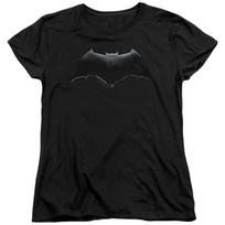 Justice League Movie Batman Logo Womens T Shirt Black 2XL