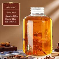 ZISIZ 20L Glass Steeping Jar with Copper Tap