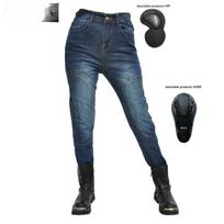 New motorcycle jeans for women, Cordura tear-resistant retro casual cycling pants, four-season locomotive drop-proof pants XXS
